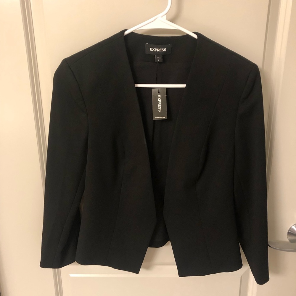 Black express cropped jacket size 2